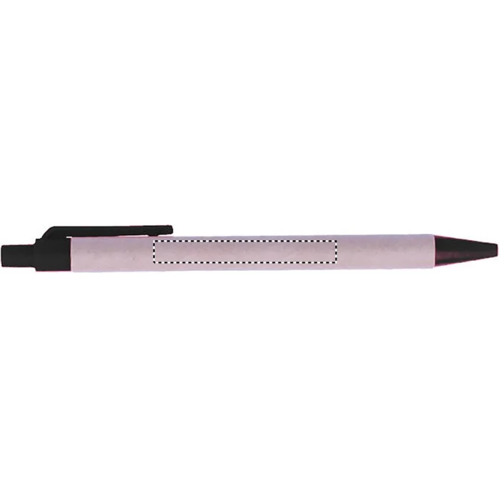 Schemat znakowania dla Tampondruk - P3 na gadżecie: Czarny notes ekologiczny z recyklingu z długopisem i logo