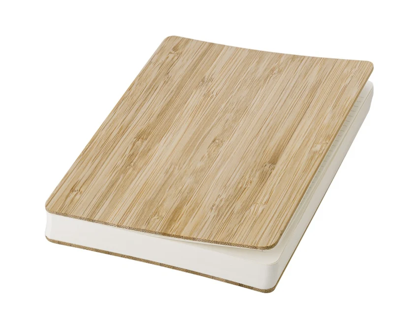 Bambusowy notatnik B6 z długopisem, brązowy, kraft box