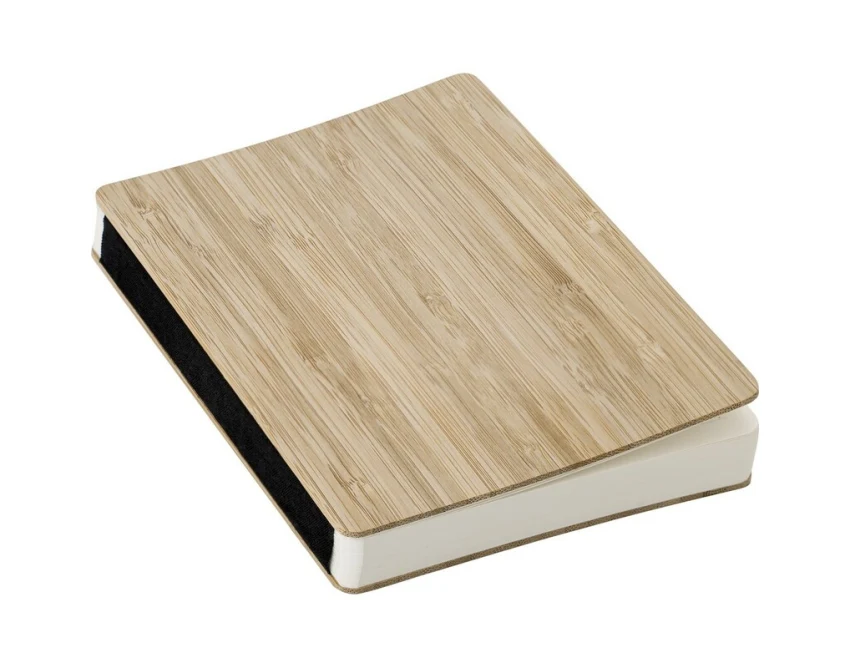 Bambusowy notatnik B6 z długopisem, brązowy, kraft box