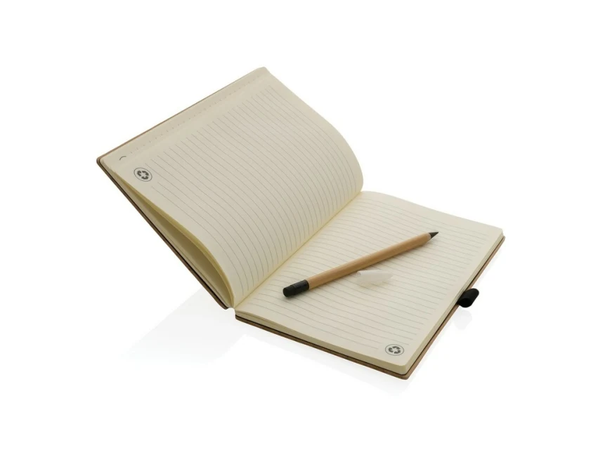 Bambusowy notatnik z ołówkiem Infinity i grawerem logo