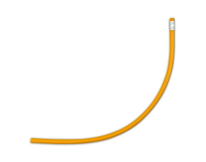 Pomarańczowy elastyczny ołówek Like z nadrukiem logo