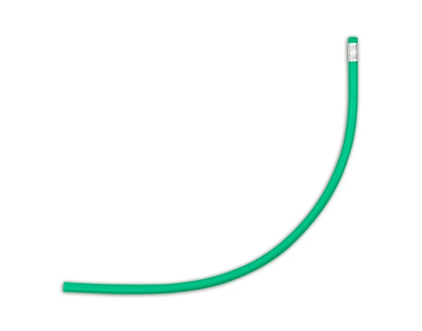 Zielony elastyczny ołówek PVC z nadrukiem logo firmy