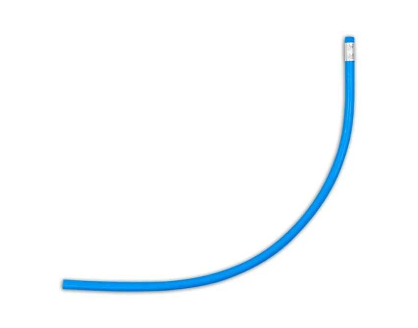 Granatowy elastyczny ołówek PVC z logo firmowym