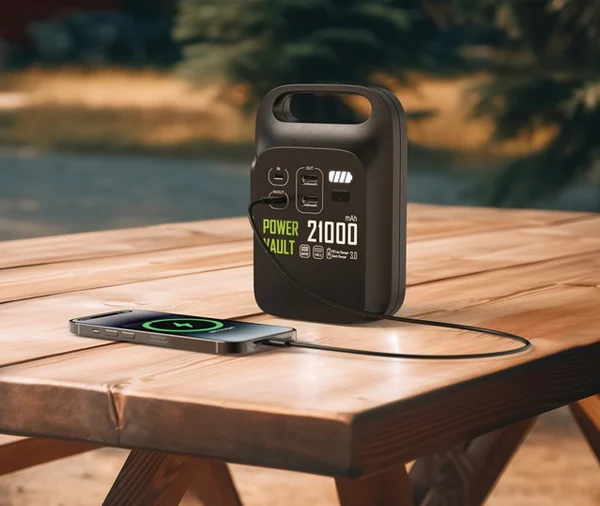 bardzo mocny powerbank do wycieciek 21000 mAh z korbą, możliwy nadruk logo