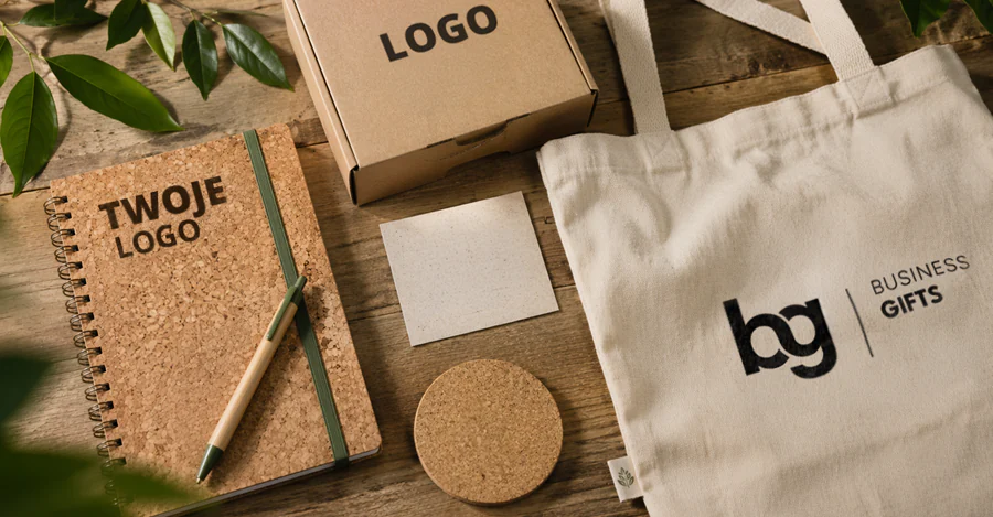 Eko gadżety reklamowe z nadrukiem logo — ekologiczne upominki firmowe z recyklingu i bambusa