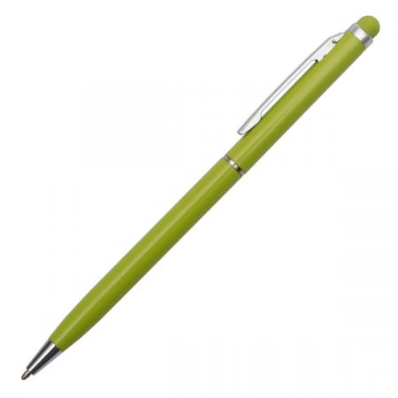 Długopis do graweru logo, Touch Tip, jasnozielony 