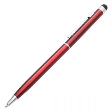 Długopis aluminiowy Touch Tip, czerwony 