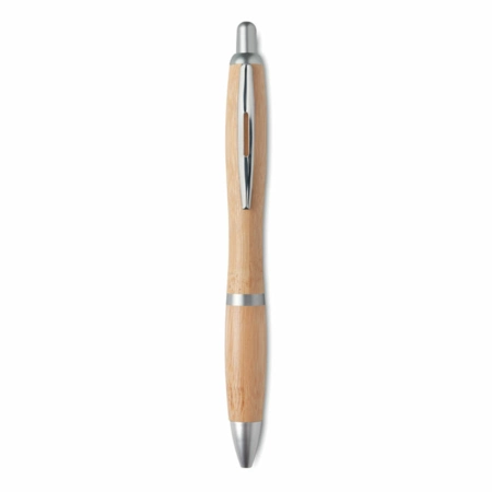 Długopis z bambusa Rio bamboo, srebrne elementy
