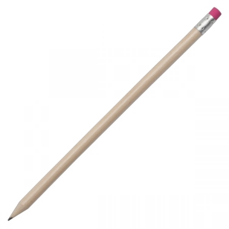 Ołówek z gumką, różowy/ecru 