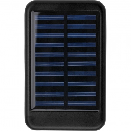 Solarny power bank 4000mAh, czarnego koloru, ładowarka słoneczna