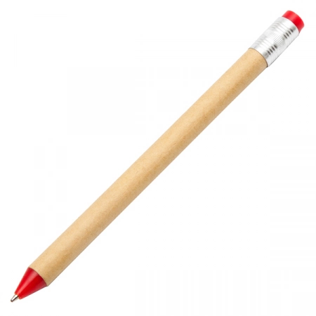 Długopis papierowy, wykonany z tektury, czerwony 