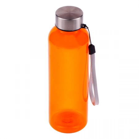 Butelka z tritanu na wodę, z nadrukiem logo, 550 ml, pomarańczowa