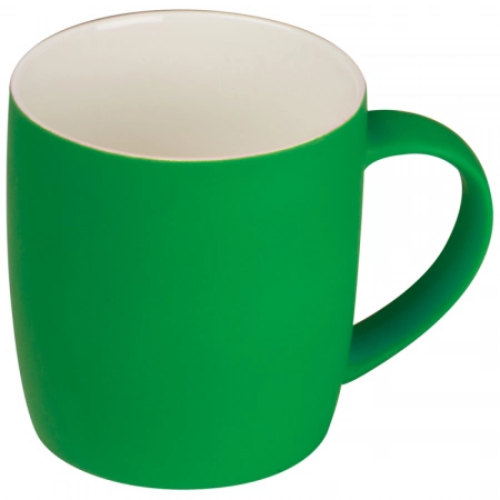 Gumowany kubek ceramiczny z możliwością graweru logo, 300 ml - zielony