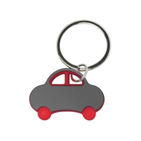 Czerwony brelok do kluczy w kształcie samochodzika