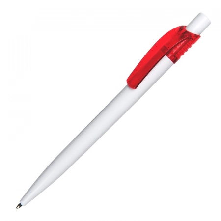 Długopis plastikowy Easy, czerwony/biały 