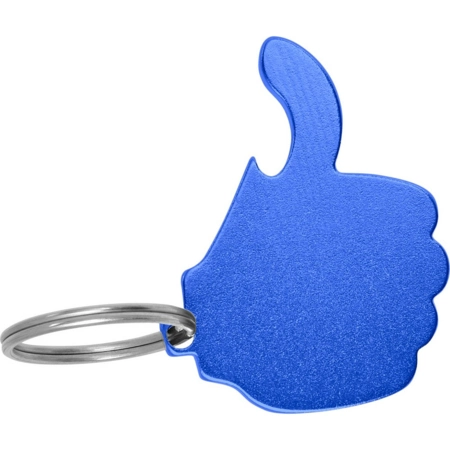 Niebieski brelok z otwieraczem w kształcie kciuka