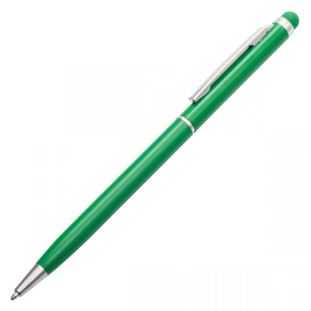 Długopis aluminiowy Touch Tip, zielony 