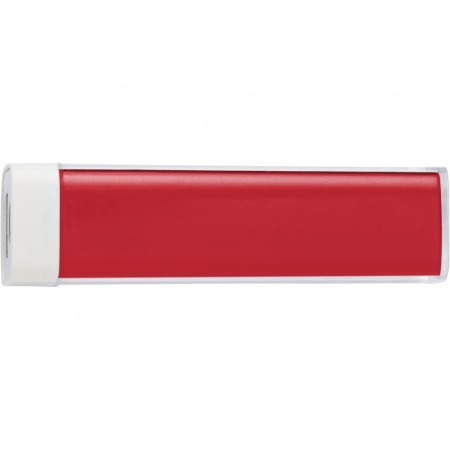 Plastikowy power bank z baterią 2200mAh dobry wybór do nadruku kolorowego logo - Czerwony
