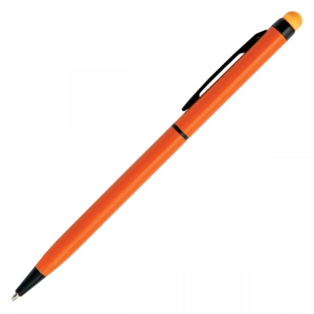 Długopis dotykowy z grawerem, Touch Top, pomarańczowy 