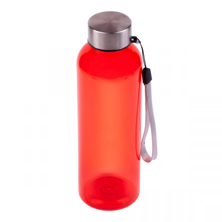Butelka z tritanu na wodę, z nadrukiem logo, 550 ml, czerwona