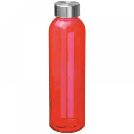 Szklana butelka 500 ml, czerwony