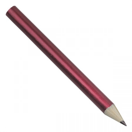 Krótki ołówek reklamowy HB, bordowy 