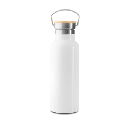 Butelka 500 ml Malmo, biały - Idealna na reklamę Twojej firmy!