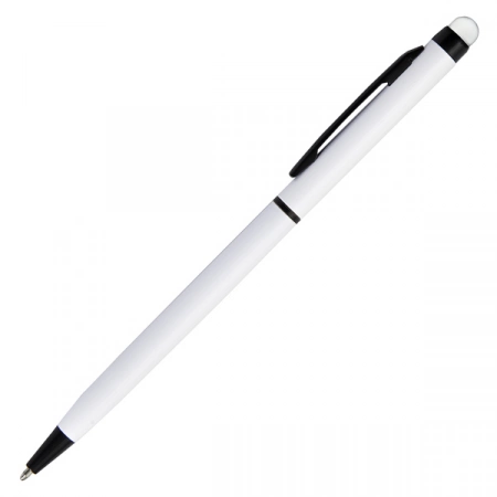 Długopis dotykowy z grawerem, Touch Top, biały 