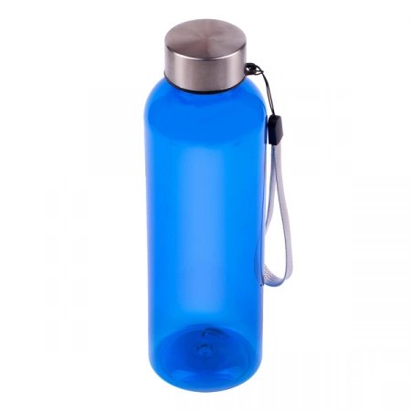 Butelka z tritanu na wodę, z nadrukiem logo, 550 ml, niebieska