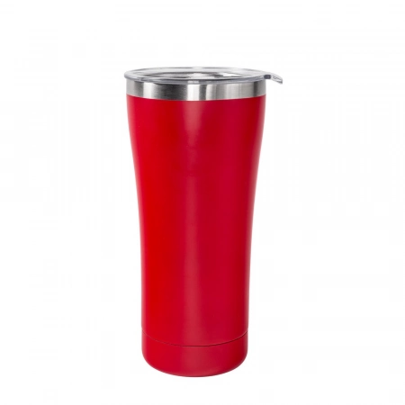 Kubek termiczny 600 ml, nadruk lub grawer firmowego logo - czerwony kolor