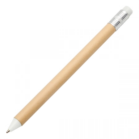 Długopis papierowy, wykonany z tektury, biały 