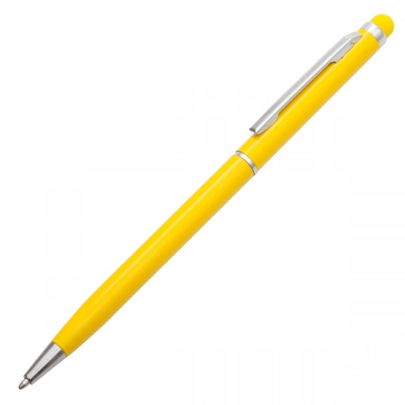Długopis reklamowy aluminiowy Touch Tip, żółty 