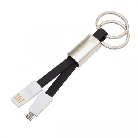 Brelok do graweru z kablem USB D-Transfer, czarny kolor