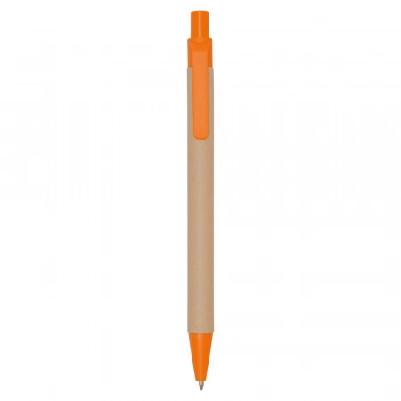 Długopis z kartonu z recyklingu, pomarańczowy