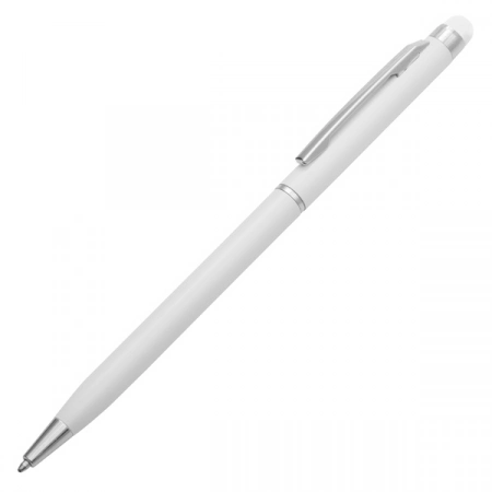 Długopis aluminiowy Touch Tip, biały 