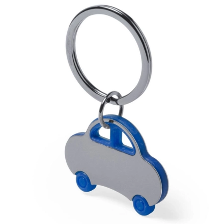 Niebieski brelok do kluczy w kształcie samochodzika