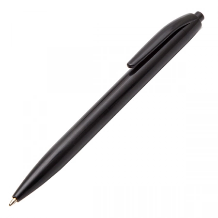 Czarny, tani długopis z plastiku Supple