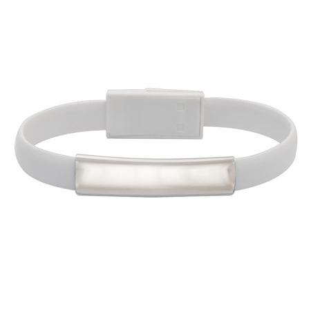 Bransoletka kabel USB Bracelet, biały