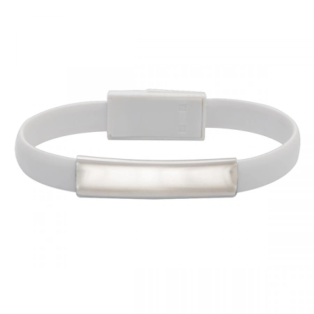 Bransoletka kabel USB Bracelet, biały 