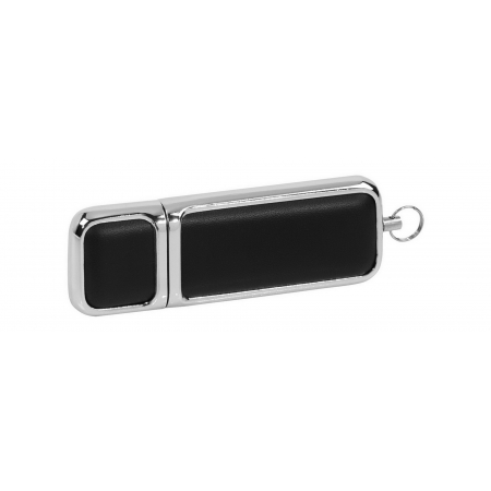 Klasyczny pendrive z eko skóry - czarny