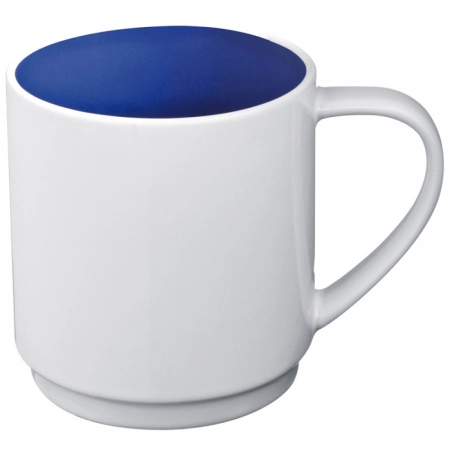 Biało-niebieski kubek ceramiczny 300 ml