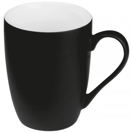 Gumowany kubek ceramiczny, możliwy z grawerem logo - czarny kolor