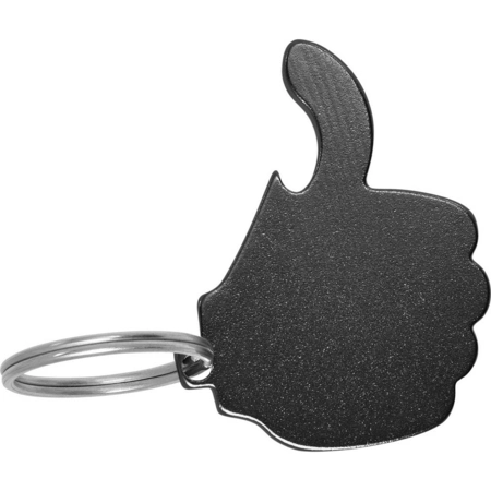 Czarny brelok z otwieraczem w kształcie kciuka