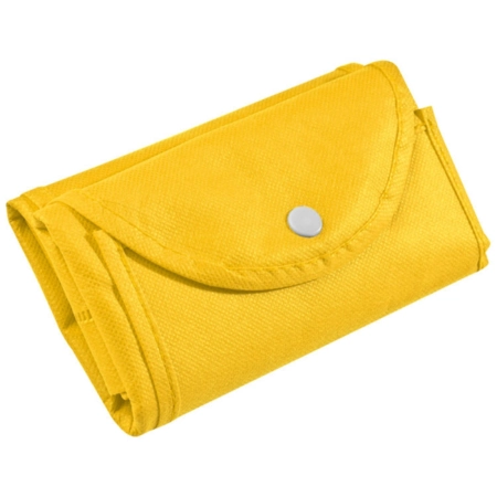 Składana torba na zakupy non-woven, żółta