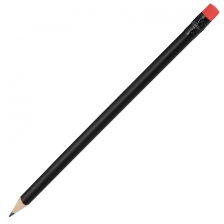 Reklamowy ołówek drewniany, czerwony/czarny 