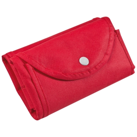 Składana torba na zakupy non-woven, czerwona