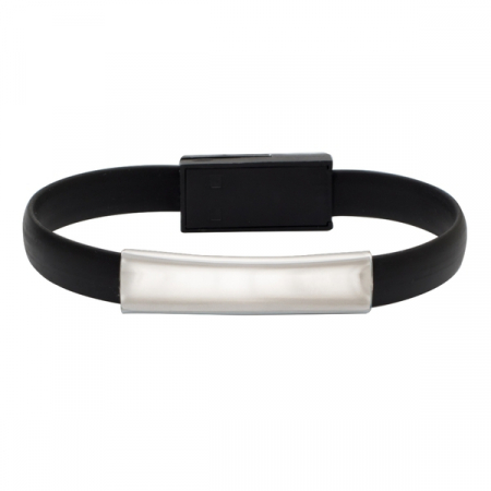 Bransoletka kabel USB Bracelet, czarny