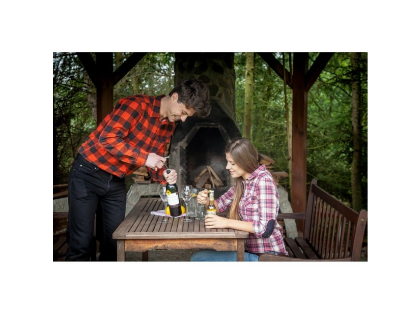 Aluminiowy brelok z towieraczem, czerwony