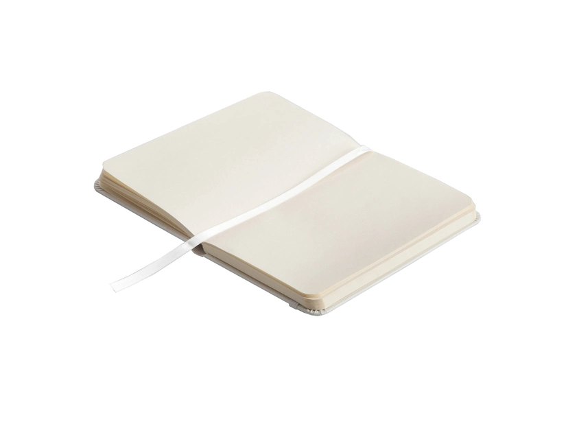 Notes z logo, Albacete 130x210/80k gładki, biały 