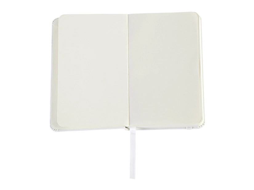 Notes z logo, Albacete 130x210/80k gładki, biały 